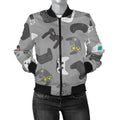 FUNSTUFFPRINT Gaming Joystick Print Pattern Women Casual 3D Bomber Jacket
