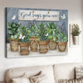 Garden Poster, God Says You Are Unique Special Lovely Precious Strong Chosen Poster and Canvas