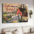 Gather Here With Grateful Hearts, Lamb Poster, Gift For Farmer Poster and Canvas