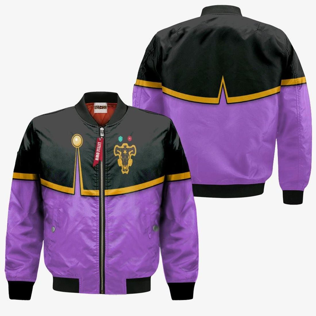 FUNSTUFFPRINT Gauche Adlai Bomber Jacket Custom Black Clover Cosplay Costumes 3D Bomber Jacket