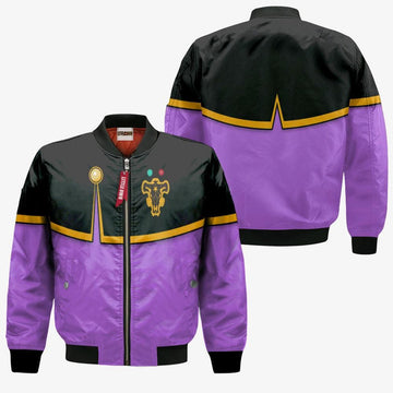 FUNSTUFFPRINT Gauche Adlai Bomber Jacket Custom Black Clover Cosplay Costumes 3D Bomber Jacket