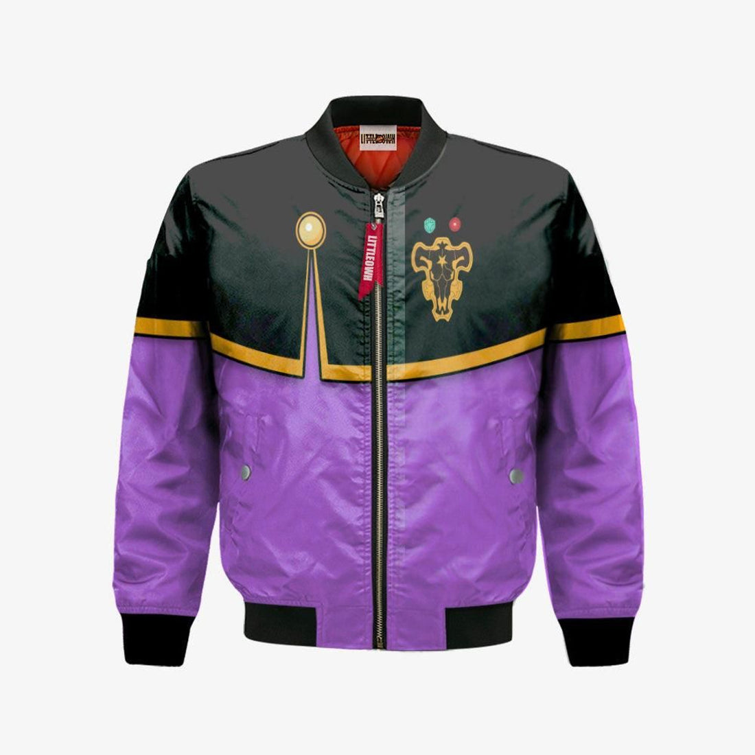 FUNSTUFFPRINT Gauche Adlai Bomber Jacket Custom Black Clover Cosplay Costumes 3D Bomber Jacket