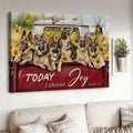 German Shepherd, Dog Lover, Today I Choose Joy, Hummingbird Sunflower Poster and Canvas