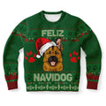 FUNSTUFFPRINT German Shepherd Feliz Navidog Ugly Christmas Sweater, Christmas Sweater, Ugly Sweater, Funny Xmas Sweaters Ugly Sweater