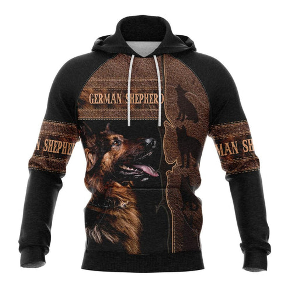FUNSTUFFPRINT 3D German Shepherd Paw Pattern All Over 3D Hoodie and Zip Hoodie