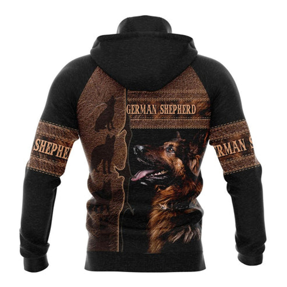 FUNSTUFFPRINT 3D German Shepherd Paw Pattern All Over 3D Hoodie and Zip Hoodie