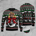 FUNSTUFFPRINT German Shepherd Xmas Ball Ugly Christmas Sweater, Christmas Sweater, Ugly Sweater, Funny Xmas Sweaters Ugly Sweater