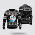 FUNSTUFFPRINT German Shorthaired Pointer Santa On Highway Ugly Christmas Sweater For Men And Women, Gift For Christmas, Best Winter Christmas Outfit Ugly Sweater