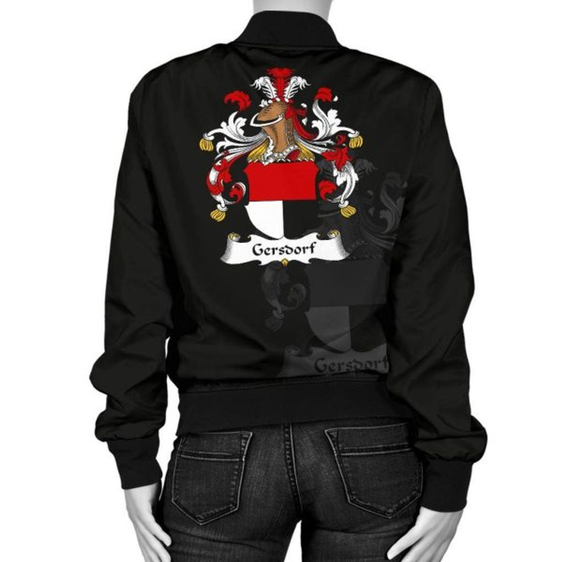 FUNSTUFFPRINT Gersdorf Germany Men's Bomber Jacket - German Family Crest Bomber Jacket