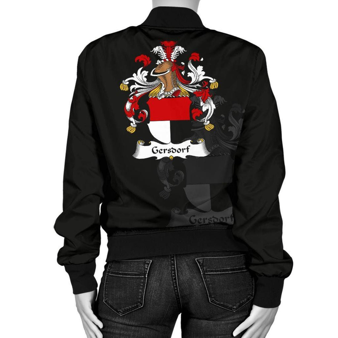 FUNSTUFFPRINT Gersdorf Germany Men's Bomber Jacket - German Family Crest 3D Bomber Jacket