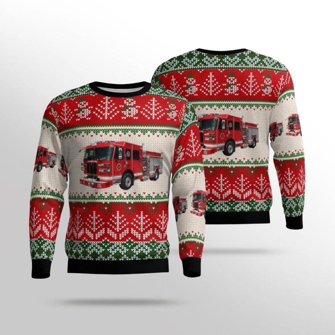 FUNSTUFFPRINT Get Festive With Ohio Columbus Division Of Fire Ugly Christmas Sweater – Christmas Gifts For Firefighters Ugly  Sweater