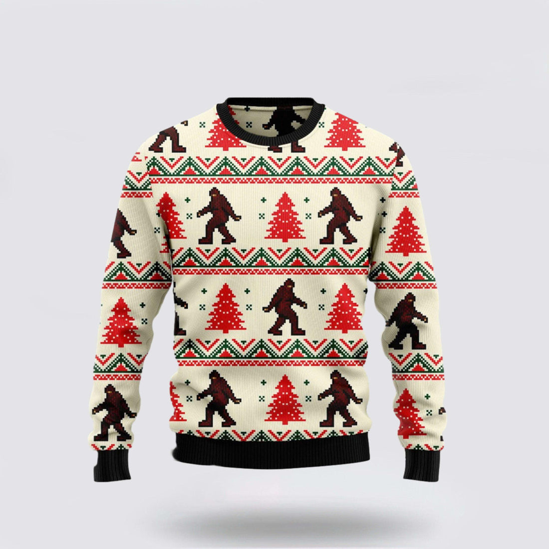 FUNSTUFFPRINT Get Festive With Our Amazing Bigfoot Ugly Christmas Sweater – Gifts For Bigfoot Lovers Ugly  Sweater