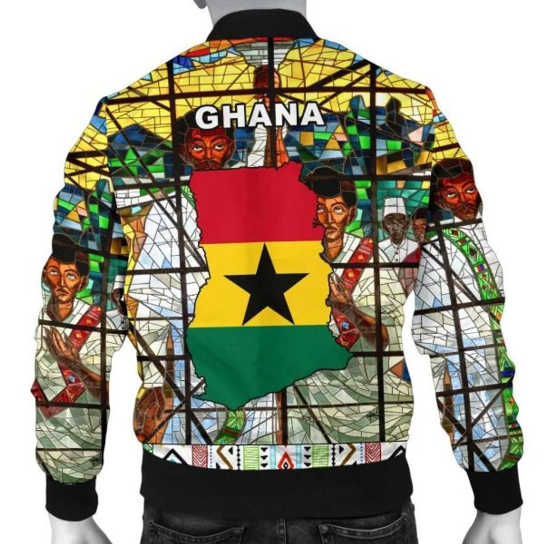 FUNSTUFFPRINT Ghana Bomber Jacket Total Liberation of Africa Men Bomber Jacket