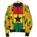 FUNSTUFFPRINT Ghana Men's Bomber Jacket Kente Ankara