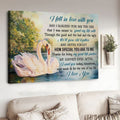 Gift For Lover, I Feel In Love With You And I Realized You Are The One That I Was Meant To Spend My Life With, Swan Couple Poster and Canvas