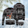 FUNSTUFFPRINT Giraffe And Santa Ugly Christmas Sweater, Christmas Sweater, Ugly Sweater, Funny Xmas Sweaters Ugly Sweater