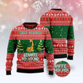 FUNSTUFFPRINT Giraffe Ho Ho Ho Ugly Christmas Sweater, Christmas Sweater, Ugly Sweater, Funny Xmas Sweaters Ugly Sweater