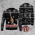 FUNSTUFFPRINT Giraffe Let It Glow Ugly Christmas Sweater, Christmas Sweater, Ugly Sweater, Funny Xmas Sweaters Ugly Sweater