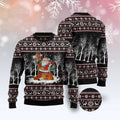 FUNSTUFFPRINT Giraffe Santa Claus Ugly Christmas Sweater, Christmas Sweater, Ugly Sweater, Funny Xmas Sweaters Ugly Sweater