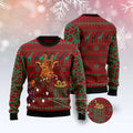 FUNSTUFFPRINT Giraffe Scarves Ugly Christmas Sweater, Christmas Sweater, Ugly Sweater, Funny Xmas Sweaters Ugly Sweater