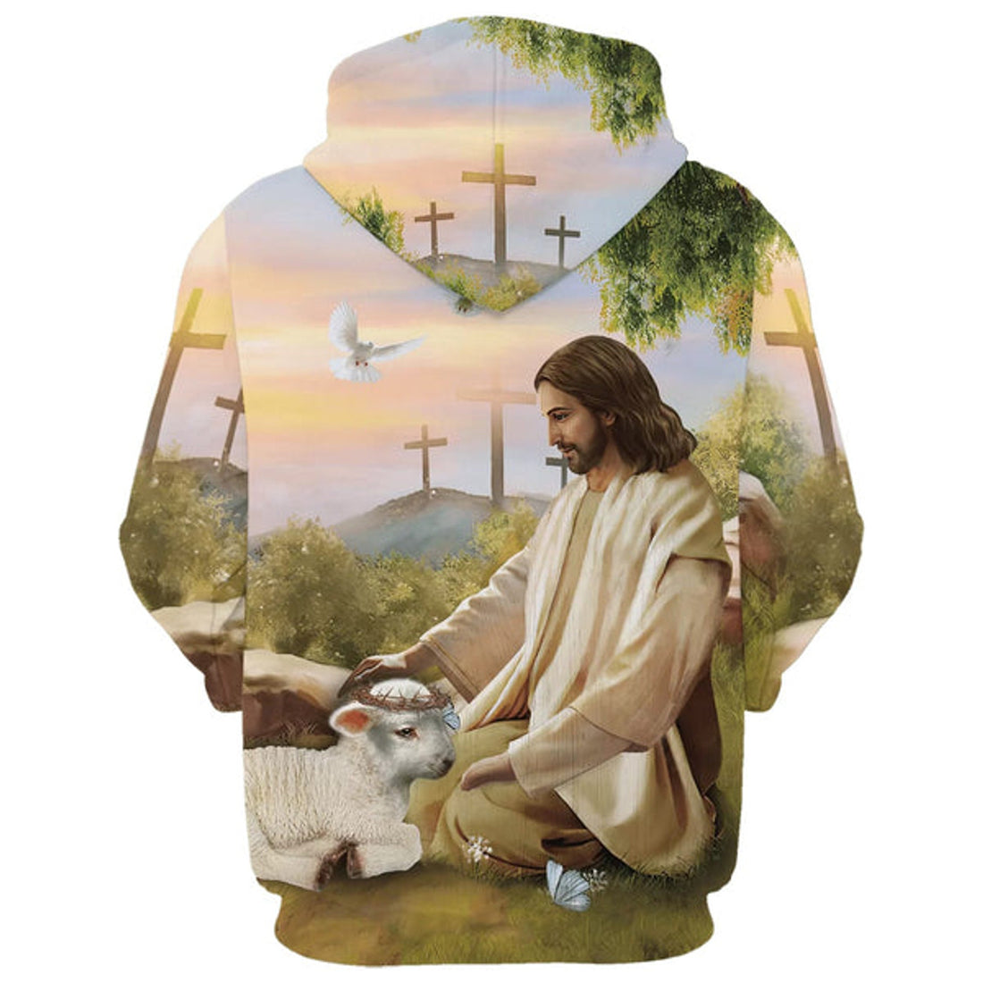 FUNSTUFFPRINT 3D Give It To God And Go To Sleep Hoodie Jesus And The Lamb Hoodies Jesus Hoodie Men & Women Christian 3D Hoodie and Zip Hoodie