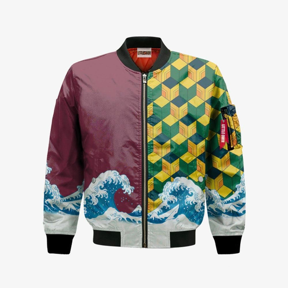 FUNSTUFFPRINT Giyu Tomioka Bomber Jacket Custom KNY Cosplay Costumes 3D Bomber Jacket
