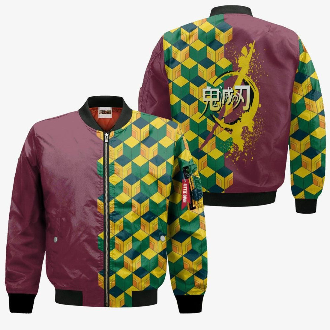 FUNSTUFFPRINT Giyuu Tomioka KNY Bomber Jacket Custom Cosplay Costumes 3D Bomber Jacket