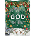 FUNSTUFFPRINT Glory To God In The Highest Christmas Fleece Blanket - Christian Blanket - Bible Verse Blanket