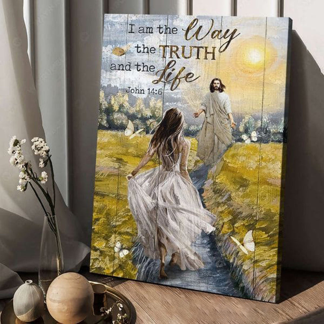 God And Daughter, Jesus Christ, I Am The Way The Truth And The Life Poster and Canvas