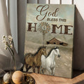 God Bless This Home, Horse Poster, Horse Couple Poster and Canvas