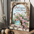 God Is Good All The Time, Rose Lover, Butterfly Flower Poster and Canvas