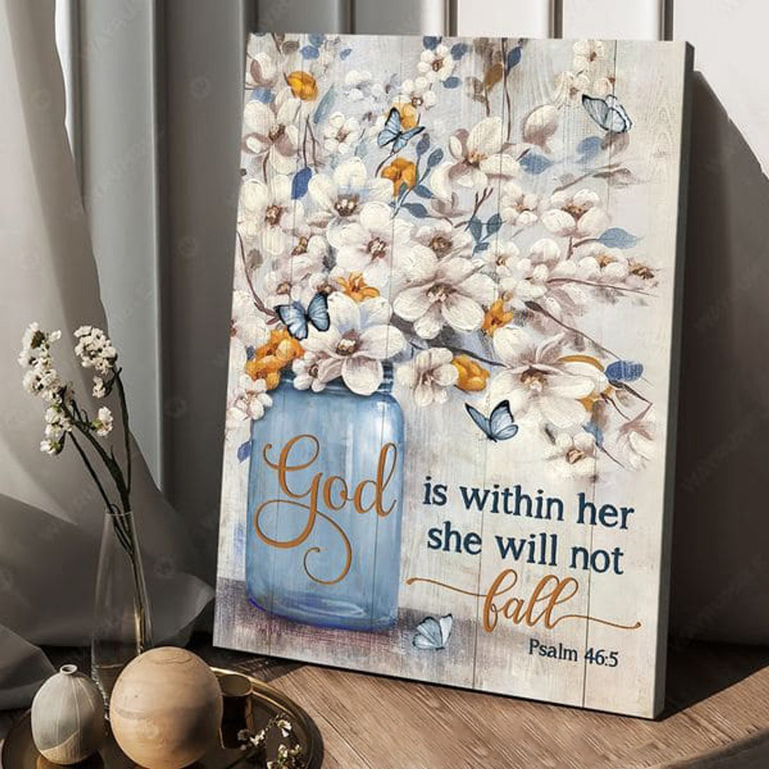 God Poster, God Is Within Her She Will Not Ball, Poster décor Poster and Canvas