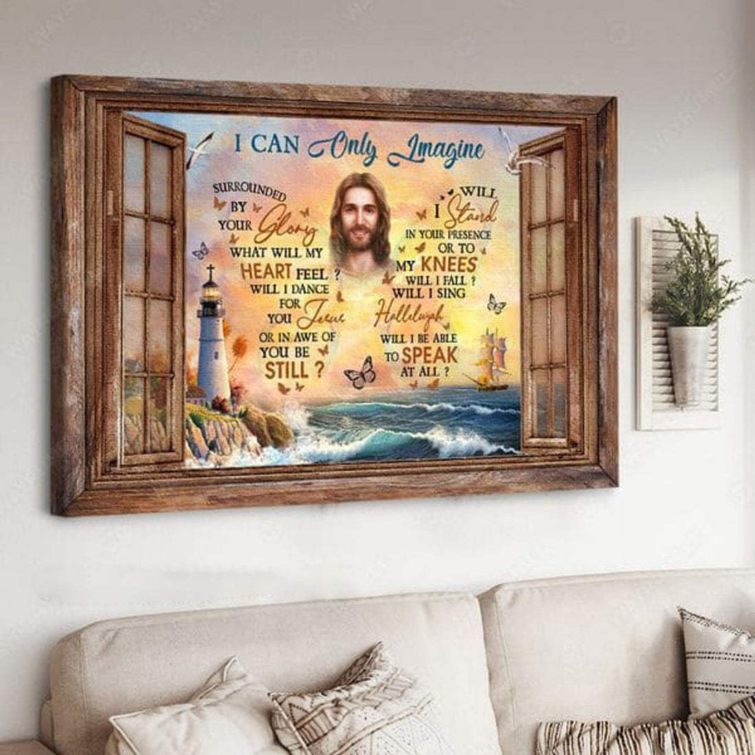 God Poster, I Can Only Imagine Surrounded By Your Glory What Will My Heart Feel Will I Dance For You Jesus, Window Poster Poster and Canvas