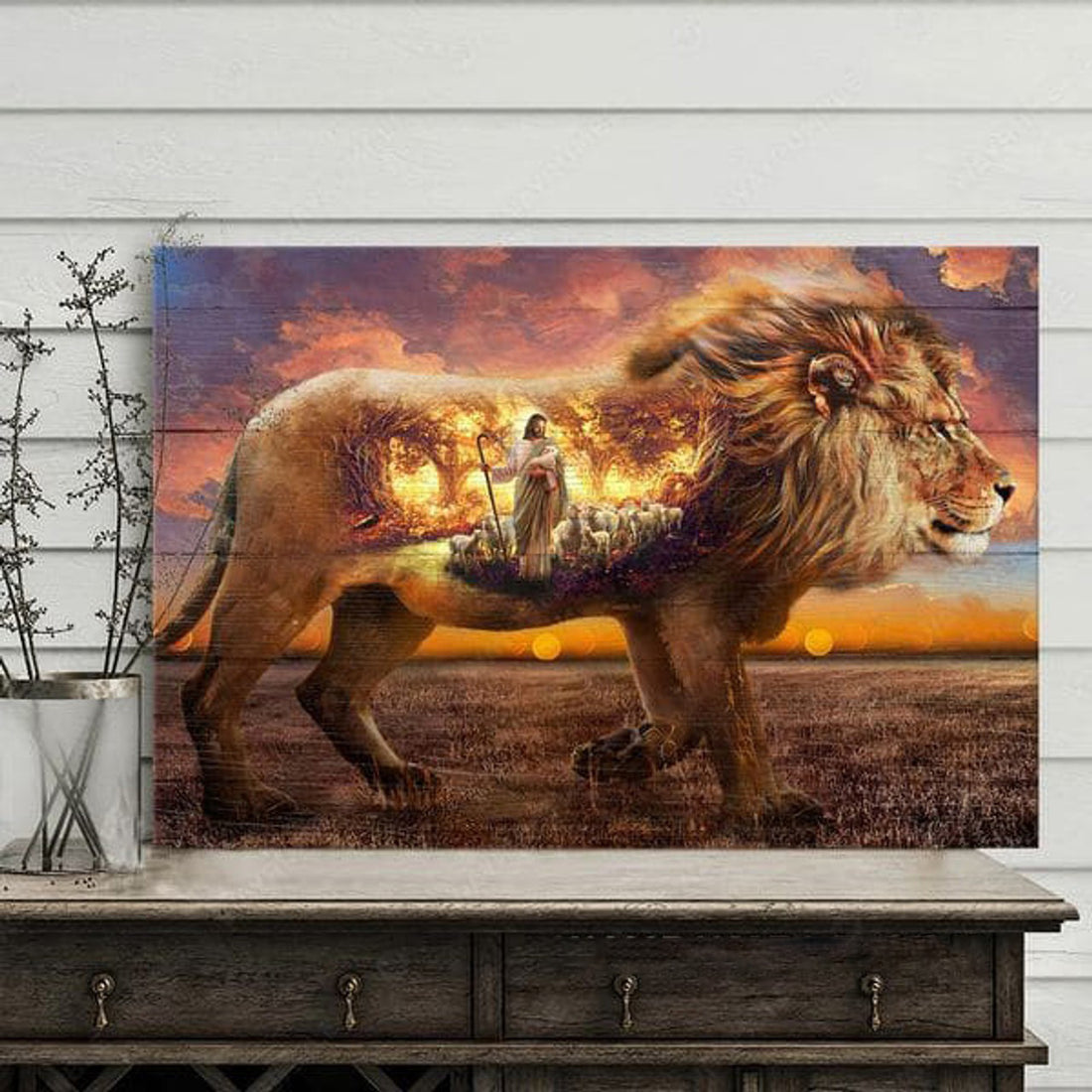God Poster, Jesus And Lamb, Lion King Poster and Canvas