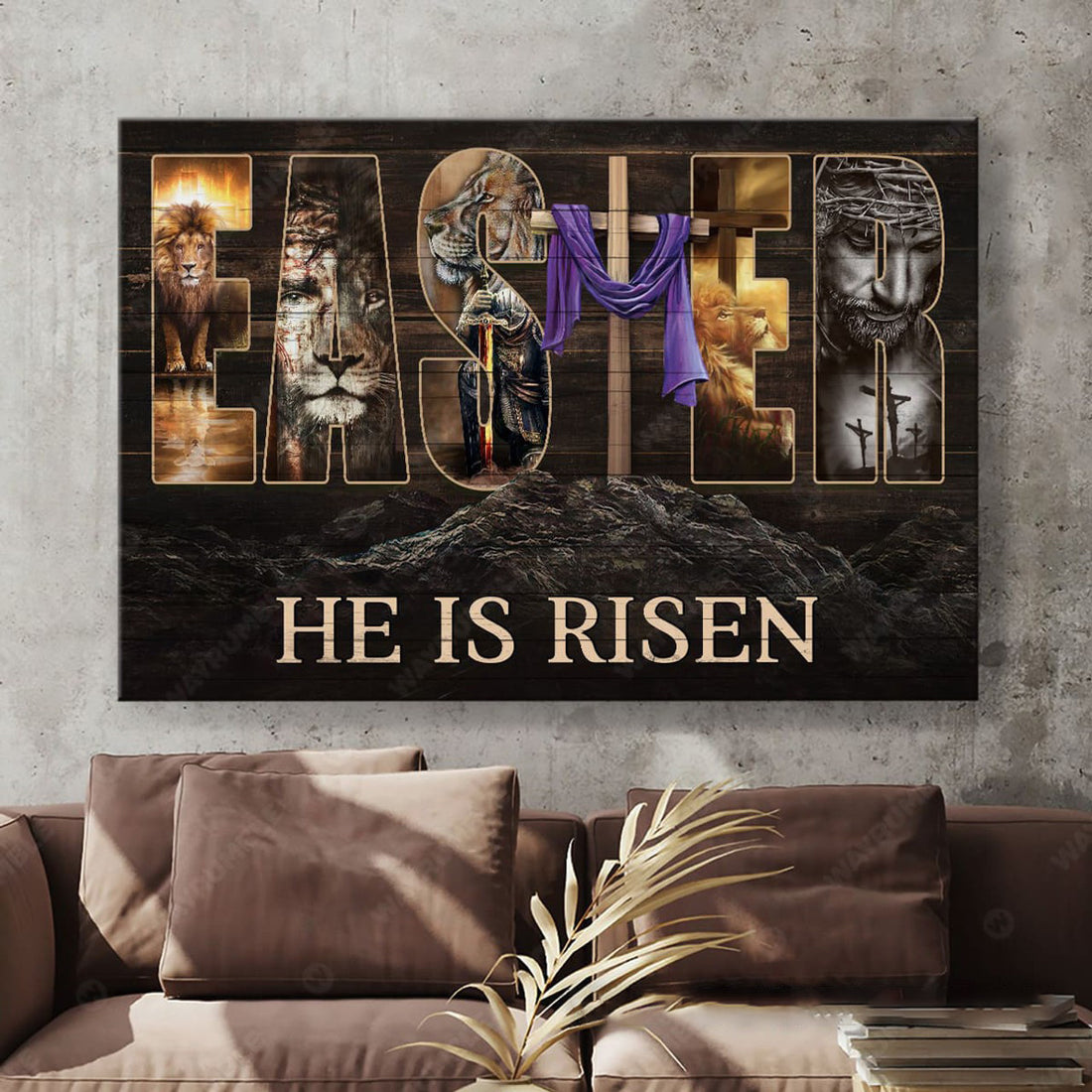God Poster, Lion King, He Is Risen Poster and Canvas