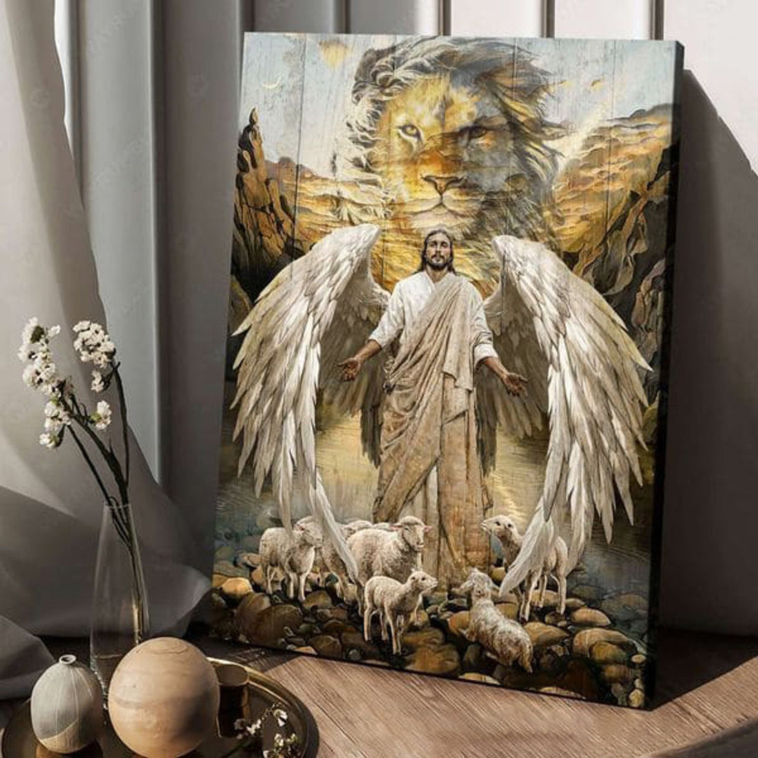 God Poster, Lion Kings, God And Lamb, Poster Decor Poster and Canvas