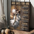 God Says You Are Unique Special Lovely Precioys Strong Chosen, Ballet Dancer Poster and Canvas