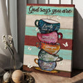 God Says You Are Unique Special Lovely Special Unique Chosen Strong, Butterfly Poster Poster and Canvas