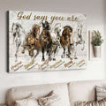 God Says You Are Unique Special Lovely Precious Strong Chosen, Horse Poster Poster and Canvas