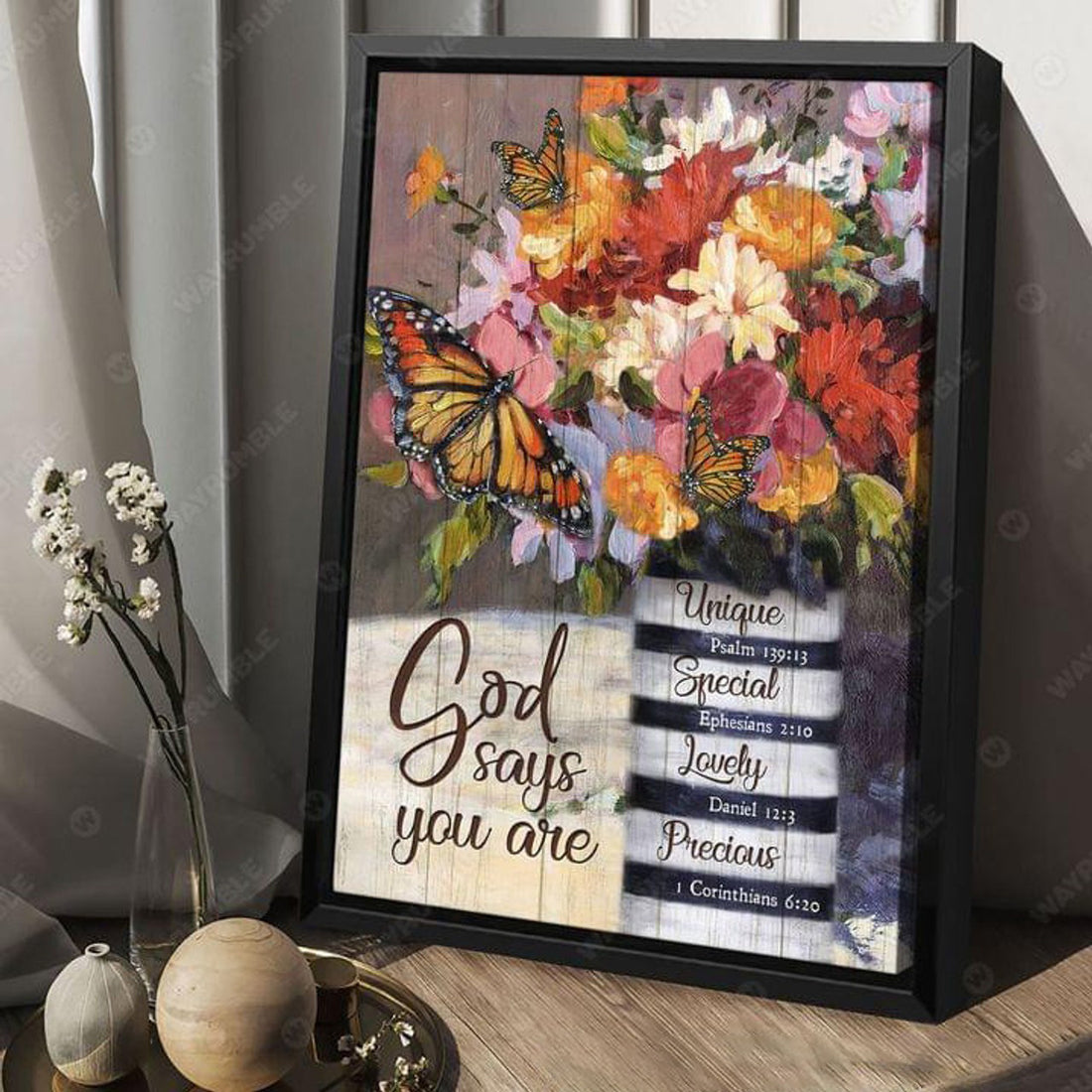 God Says You Are, Unique, Special, Lovely, Precious Poster and Canvas