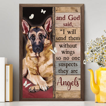 God Said I Will Send Them Without Wings So No One Suspects They Are Angels Canvas Wall Art - Christian Wall Art Decor - Religious Canvas Prints