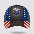 FUNSTUFFPRINT God Bless America Bald Eagle All Over Print Baseball Cap - Christian Hats For Men Women