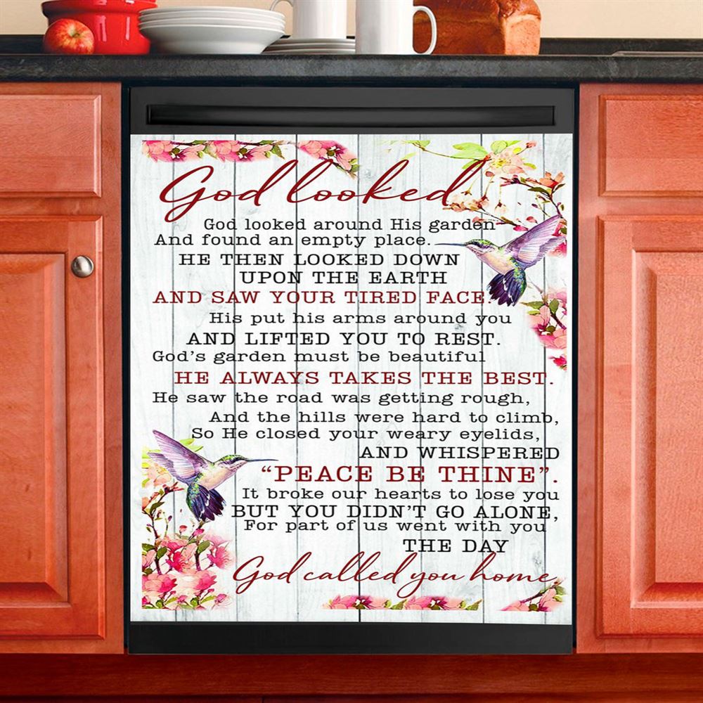 God Called You Home Dishwasher Cover, Christian Dishwasher Stickers, Religious Kitchen Decor