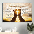 God Faith Awesome Cross Pray Hold Cross The Cross On Hands Canvas Wall Art - Christian Wall Decor