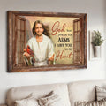 God Has You In His Arms I Have You In My Heart Cardinal Canvas Wall Art - Christian Poster - Religious Wall Decor
