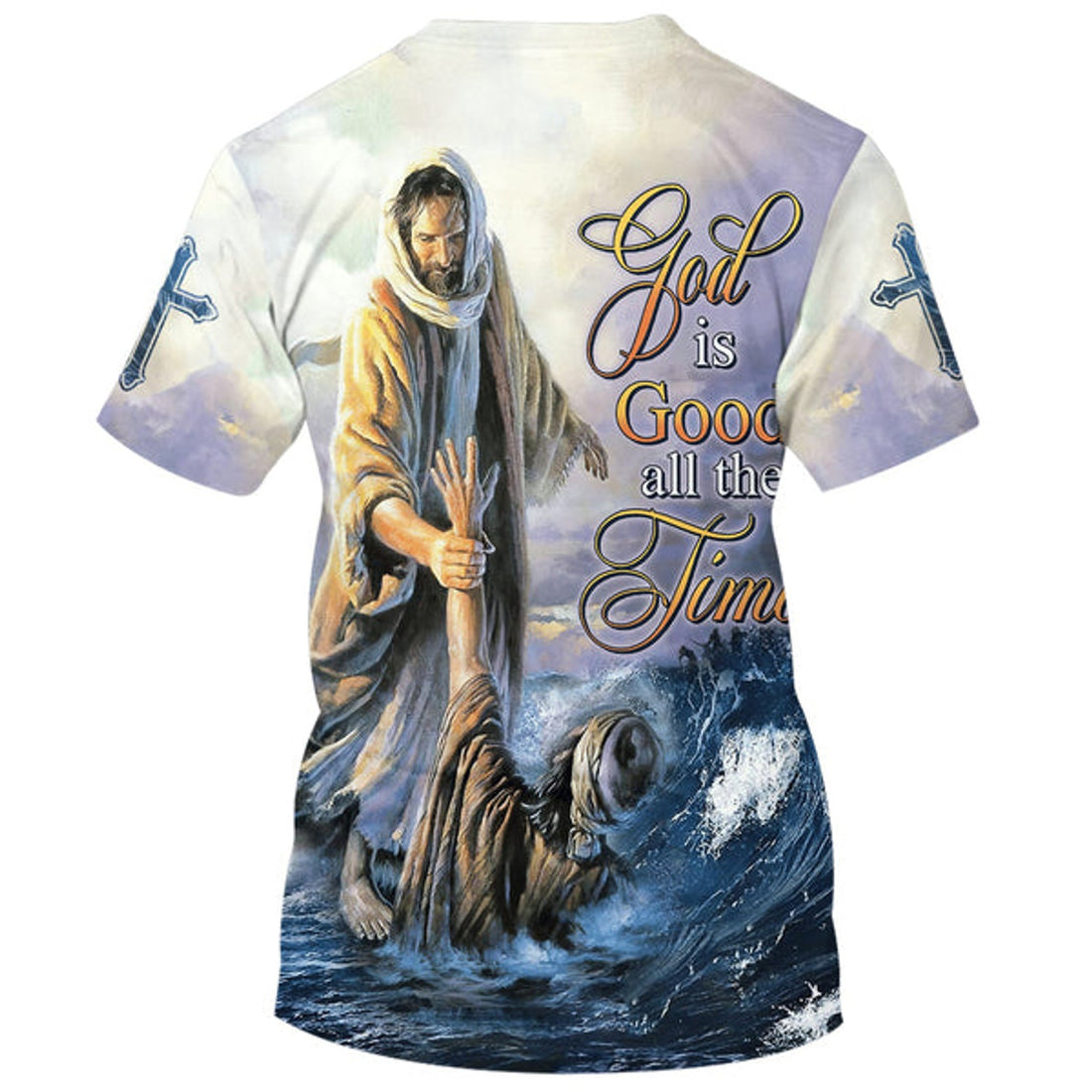 FUNSTUFFPRINT God Is Good All The Time Jesus Heal People Christian 3D T-shirt