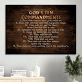 God Jesus Faith God Canvas God's Ten Commandments Canvas Wall Art - Christian Wall Decor