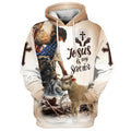 FUNSTUFFPRINT God Lamb Crown Of Thorn Jesus Is My Savior Hoodies Jesus Hoodie Men & Women Christian 3D Hoodie and Zip Hoodie