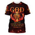 FUNSTUFFPRINT God Will Not Abandon Those Who Search For Him Christian 3D T-shirt