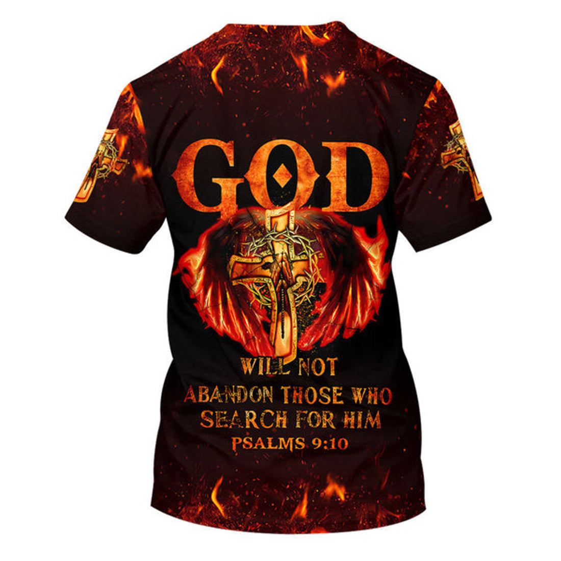 FUNSTUFFPRINT God Will Not Abandon Those Who Search For Him Christian 3D T-shirt